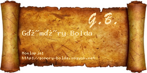 Gömöry Bolda névjegykártya